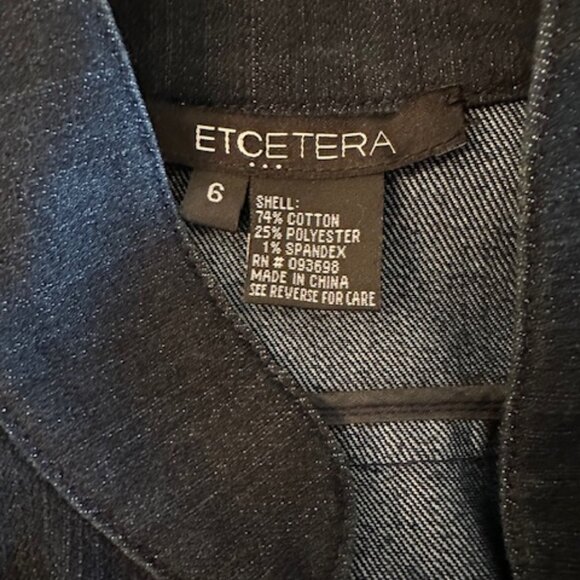 ETCETERA NWT Moto Jean Jacket Size 6 - Picture 3 of 4